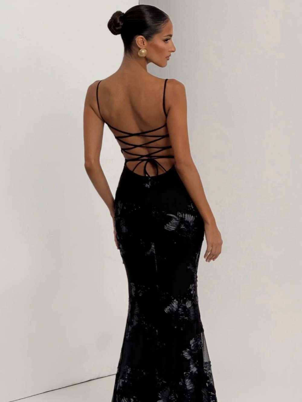 NEFERTITI MAXI DRESS - BLACK - Picture 6 of 7